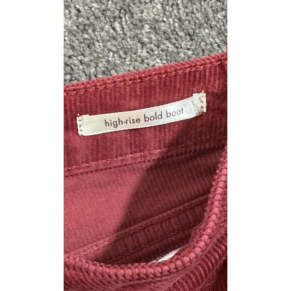 Wrangler Womens Corduroy Pants Size 8 Brick Red High Rise Bold Boot Cut - Picture 6 of 8
